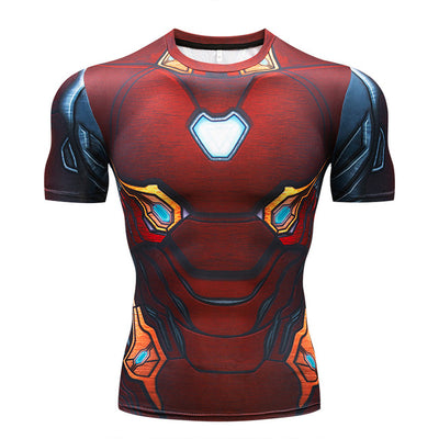 MMA Captain America Gym Sport t shirt Men T-Shirt Printed Anime Superman tshirt Tops Male Fitness Crossfit Compression Shirts