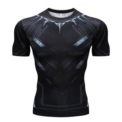 MMA Captain America Gym Sport t shirt Men T-Shirt Printed Anime Superman tshirt Tops Male Fitness Crossfit Compression Shirts