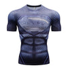 MMA Captain America Gym Sport t shirt Men T-Shirt Printed Anime Superman tshirt Tops Male Fitness Crossfit Compression Shirts