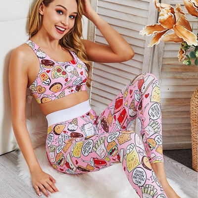 2 Piece Print Yoga Set